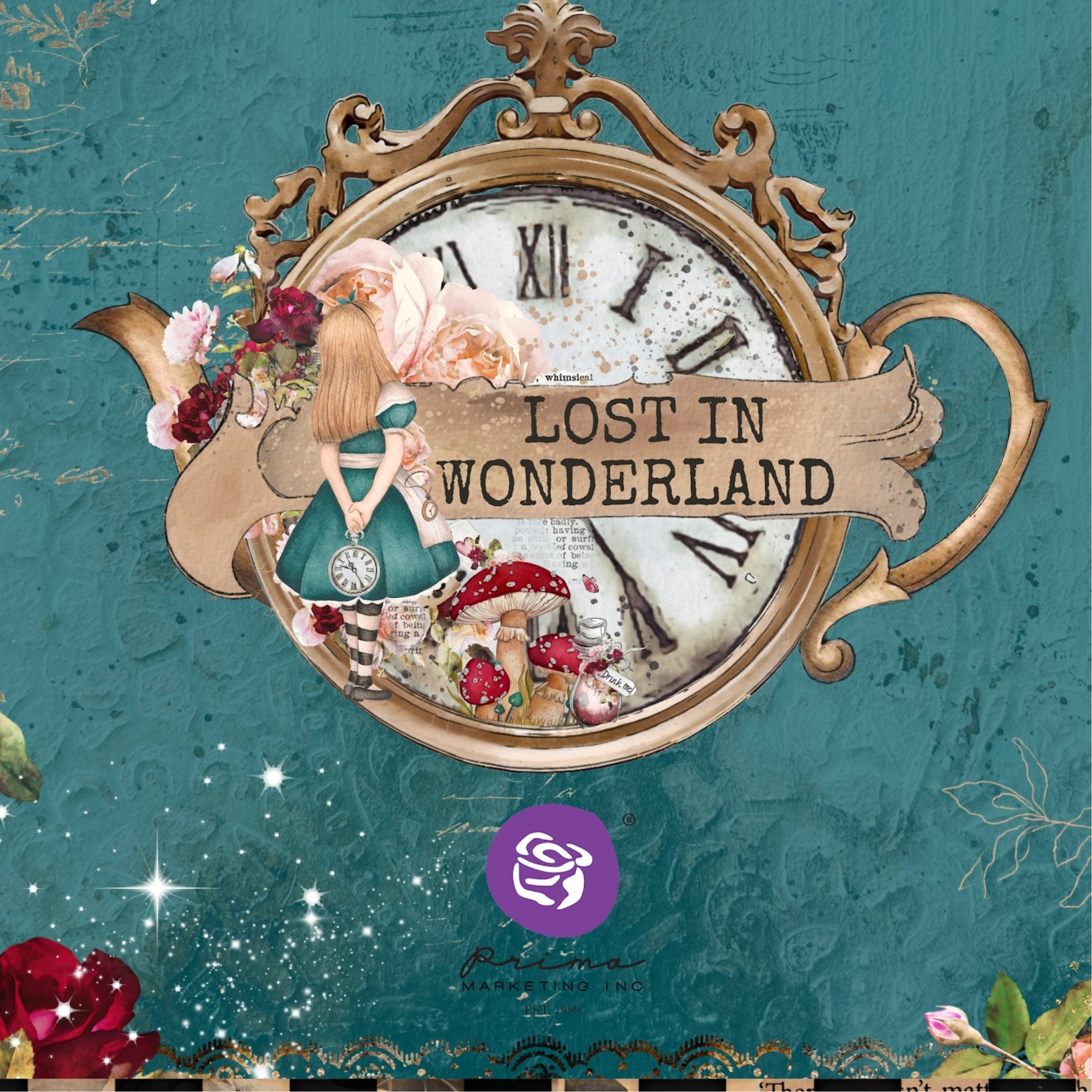 Prima Marketing Lost in Wonderland 12x12 Double-Sided Paper Pad