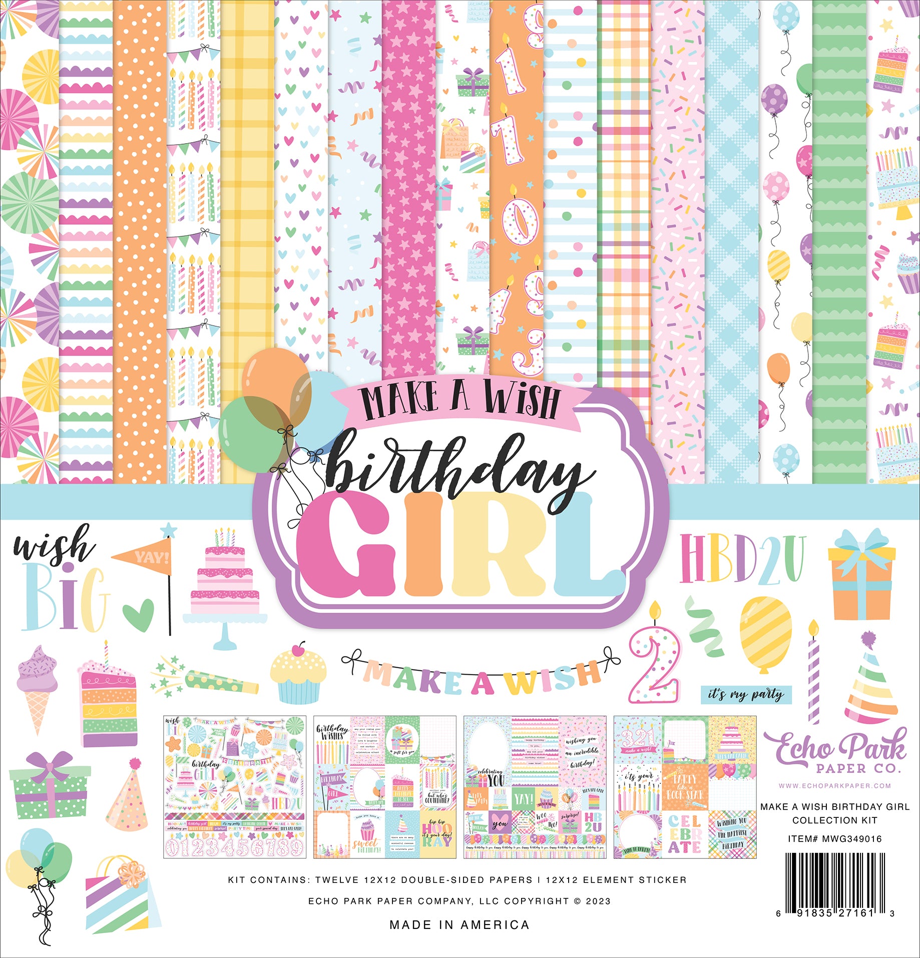 Echo Park Paper Pad - 6-inch x 6-inch - It's A Girl
