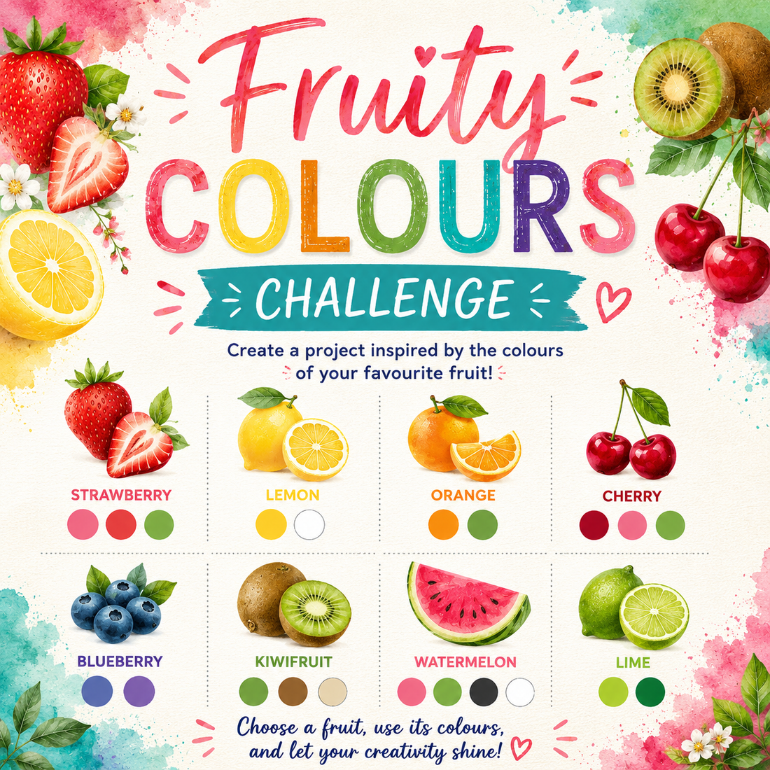 June Challenge: Fruity Colours 🍓🍋🥝