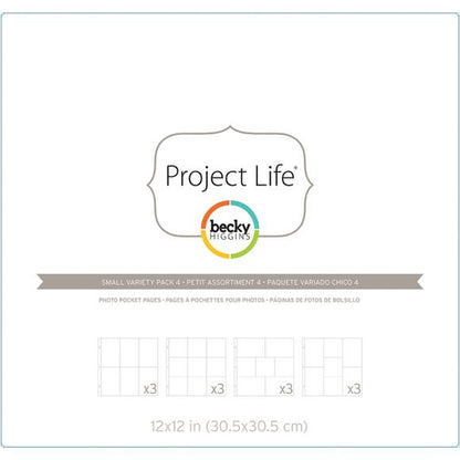 Project Life Photo Pocket Pages 12/Pkg Small Variety Pack 4