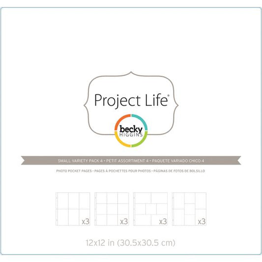 Project Life Photo Pocket Pages 12/Pkg Small Variety Pack 4