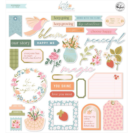Pinkfresh Studio Lovely Blooms Cardstock Die-Cuts