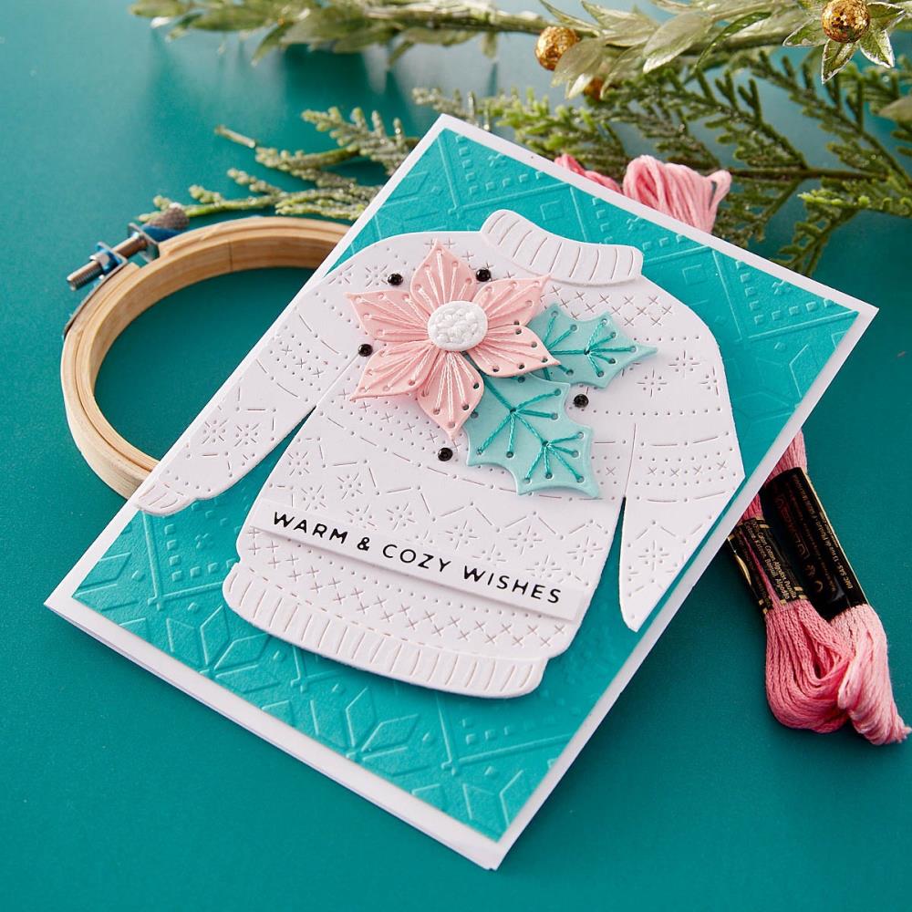 Spellbinders Etched Dies-Stitched Poinsettia & Holly