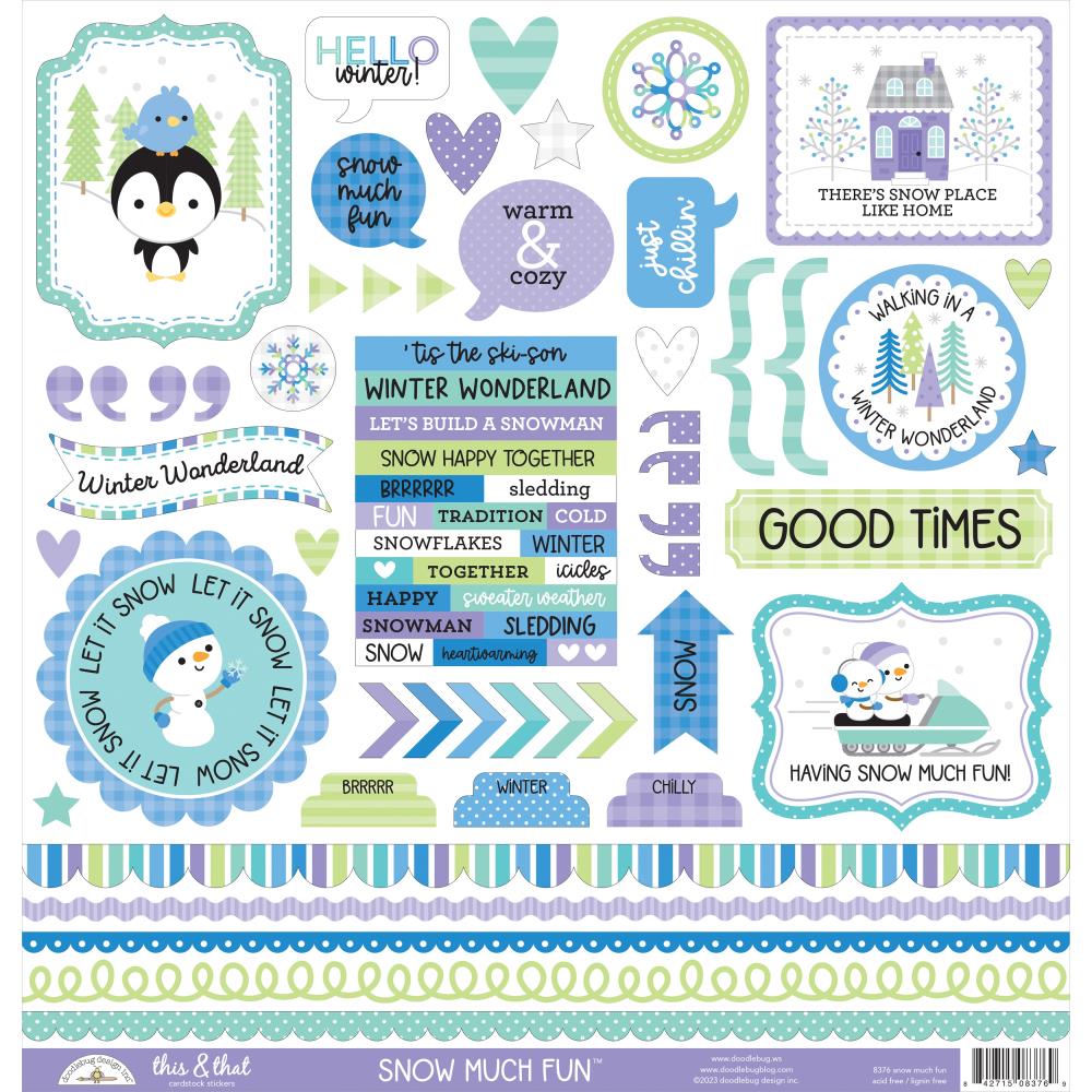 Doodlebug Snow Much Fun Paper Pack 12x12