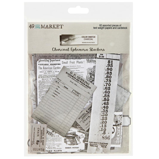 49 And Market Color Swatch: Charcoal Ephemera Stackers
