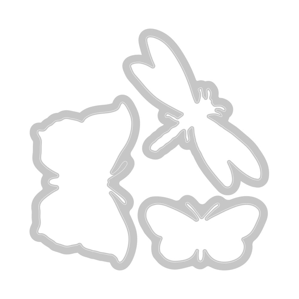 Sizzix Framelits Die & Stamp Set By 49 & Market - Engraved Wings