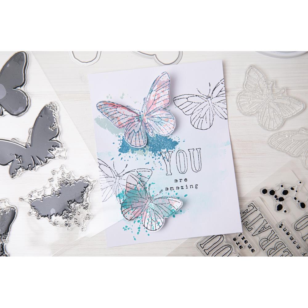 Sizzix Framelits Die & A5 Stamp Set By 49 & Market - Butterflies