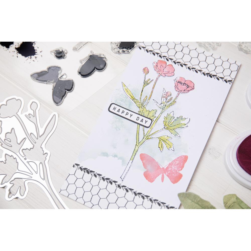 Sizzix Framelits Die & A5 Stamp Set By 49 & Market - Botanicals