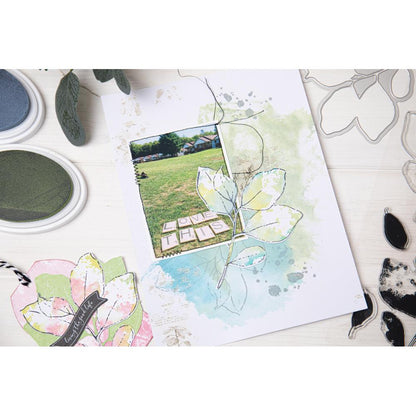 Sizzix Framelits Die & A5 Stamp Set By 49 & Market - Leaf