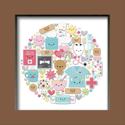 Doodlebug Happy Healing Shadow Box Insert Kit