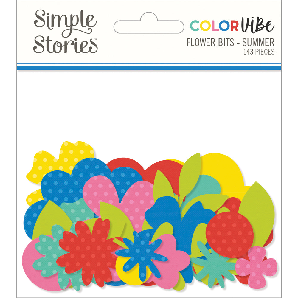 Color Vibe Cardstock Flowers Bits & Pieces - Summer
