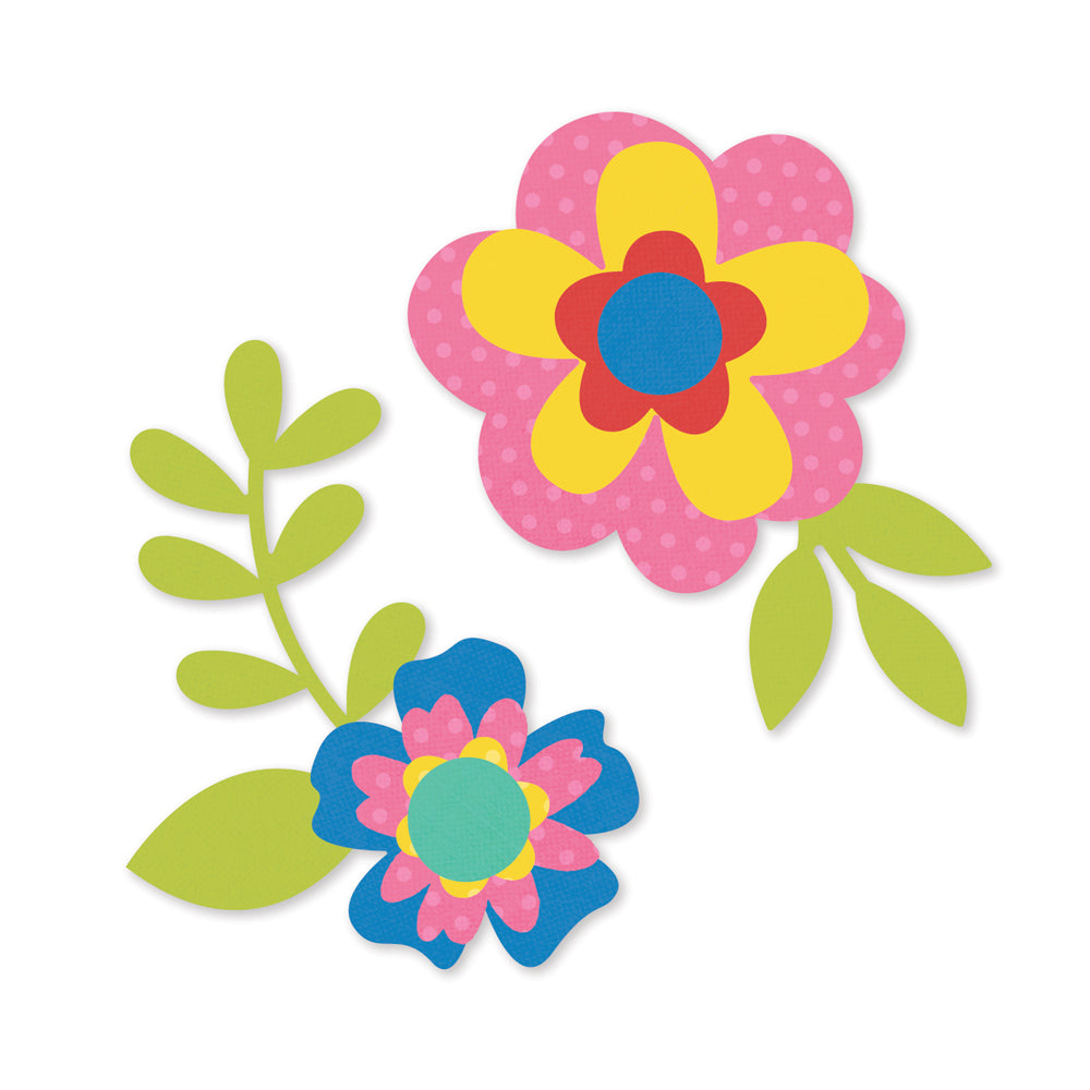 Color Vibe Cardstock Flowers Bits & Pieces - Summer