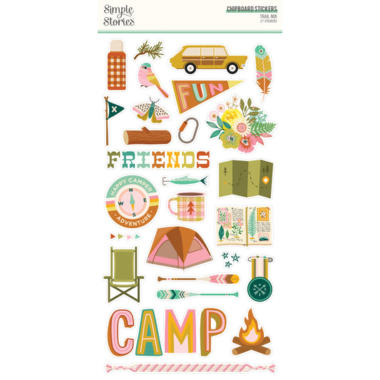 Simple Stories Trail Mix Chipboard Stickers