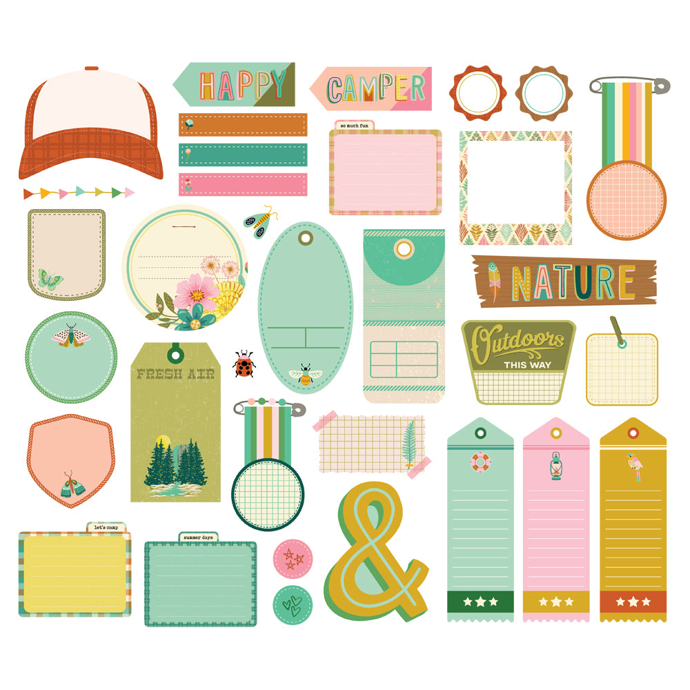Simple Stories Trail Mix Bits & Pieces Die-Cuts - Journal