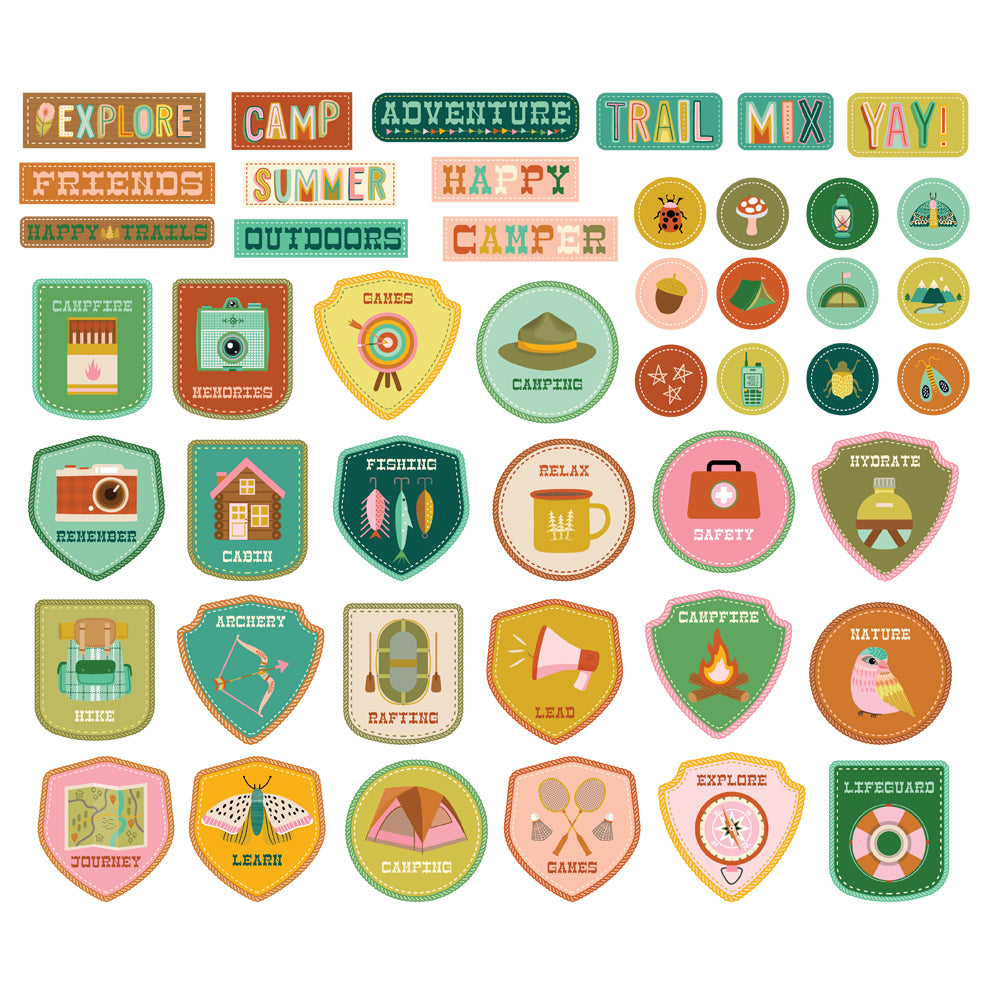 Simple Stories Trail Mix Bits & Pieces Die-Cuts - Patches