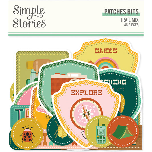 Simple Stories Trail Mix Bits & Pieces Die-Cuts - Patches