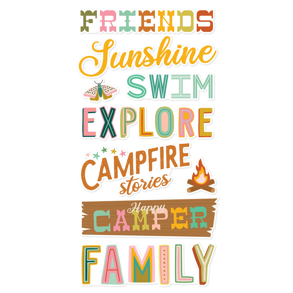 Simple Stories Trail Mix Foam Stickers