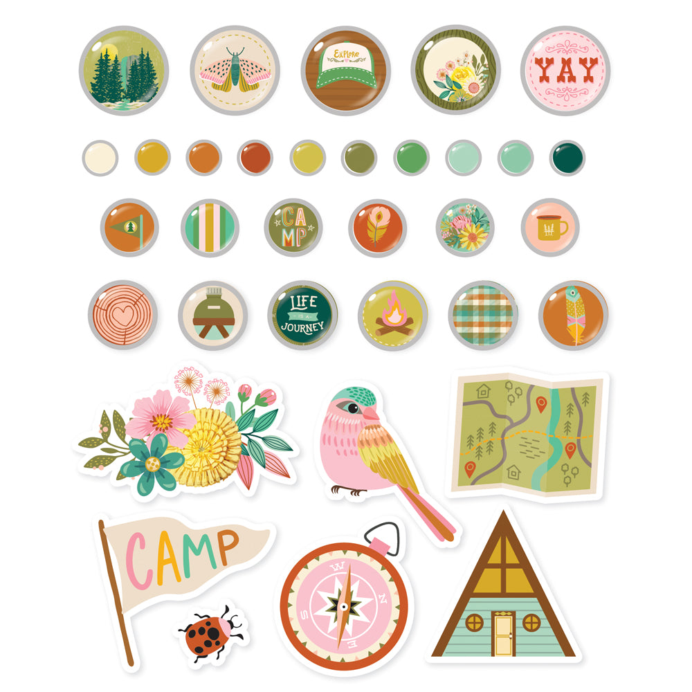 Simple Stories Trail Mix Decorative Brads