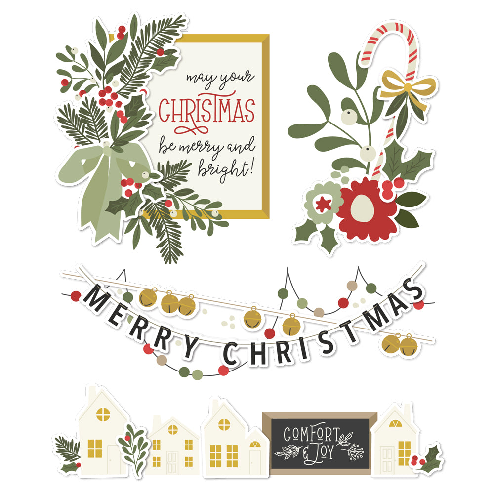 Simple Stories The Holiday Life - Layered Chipboard