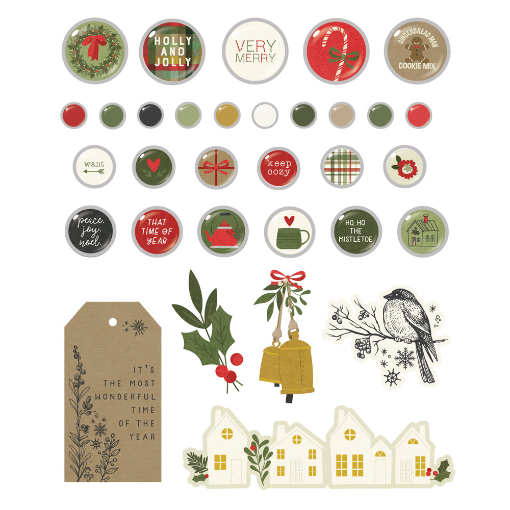 Simple Stories The Holiday Life - Decorative Brads