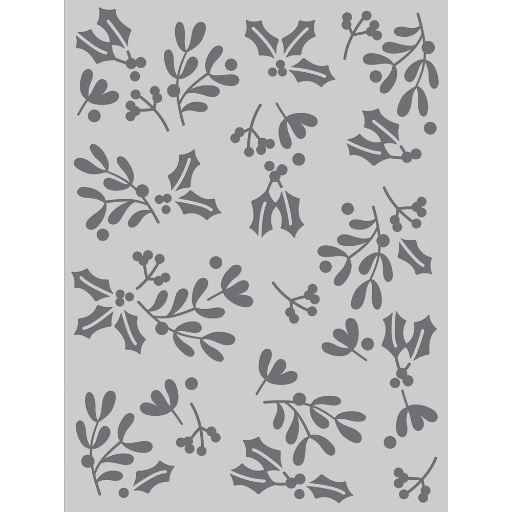 Simple Stories The Holiday Life - Mistletoe and Holly Stencil