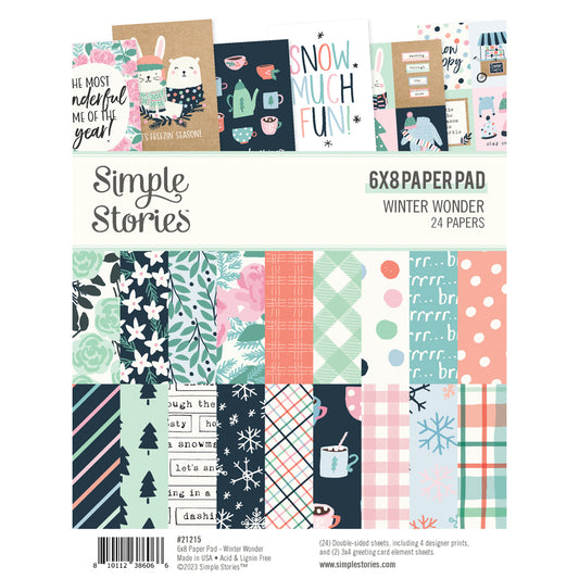Simple Stories Winter Wonder Double-Sided Paper Pad 6X8