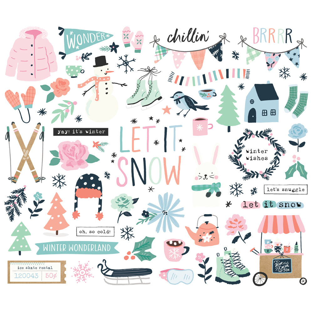 Simple Stories Winter Wonder Bits & Pieces Die-Cuts