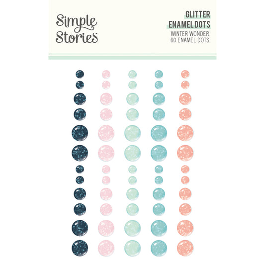 Simple Stories Winter Wonder Glitter Enamel Dots