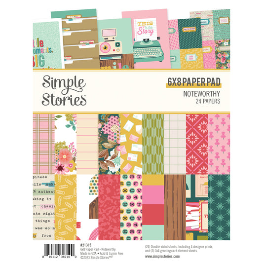 Simple Stories Noteworthy Double-Sided Paper Pad 6X8
