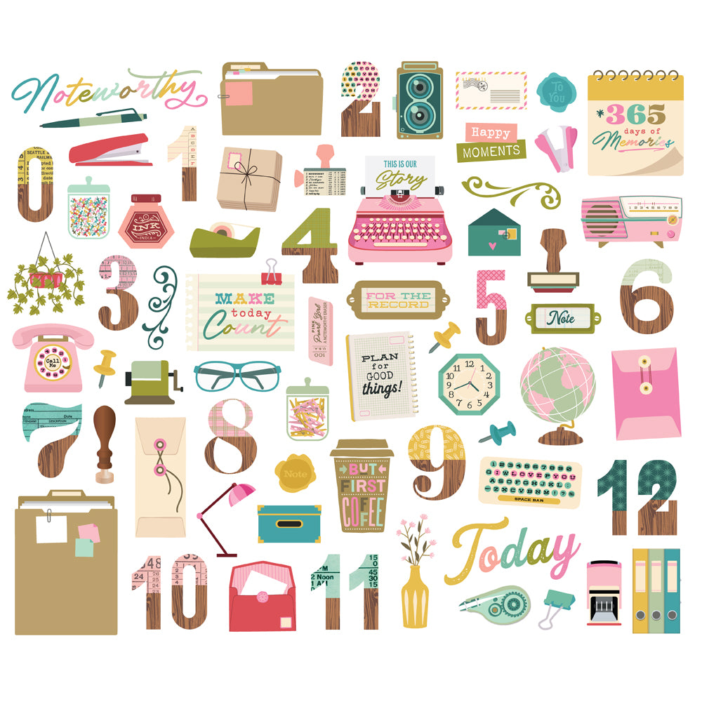 Simple Stories Noteworthy Bits & Pieces Die-Cuts