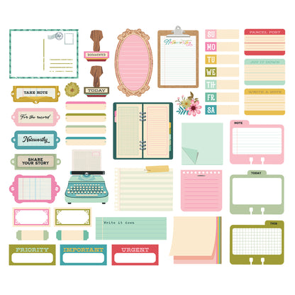 Simple Stories Noteworthy Bits & Pieces Die-Cuts -Journal