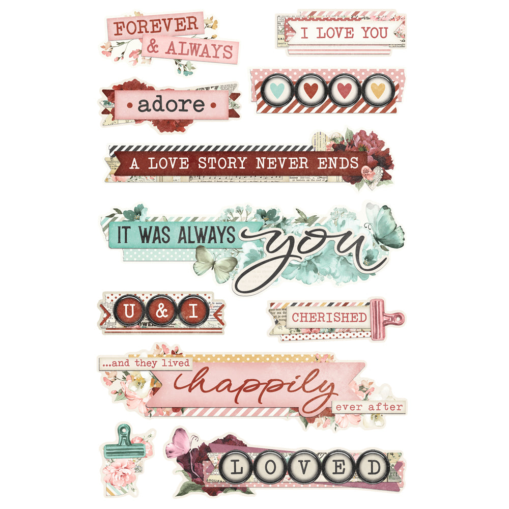 Simple Stories Simple Vintage Love Story Sticker Book