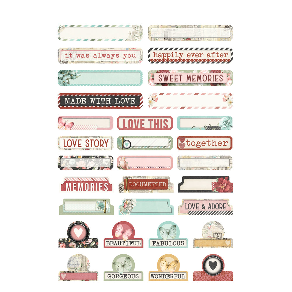 Simple Stories Simple Vintage Love Story Sticker Book