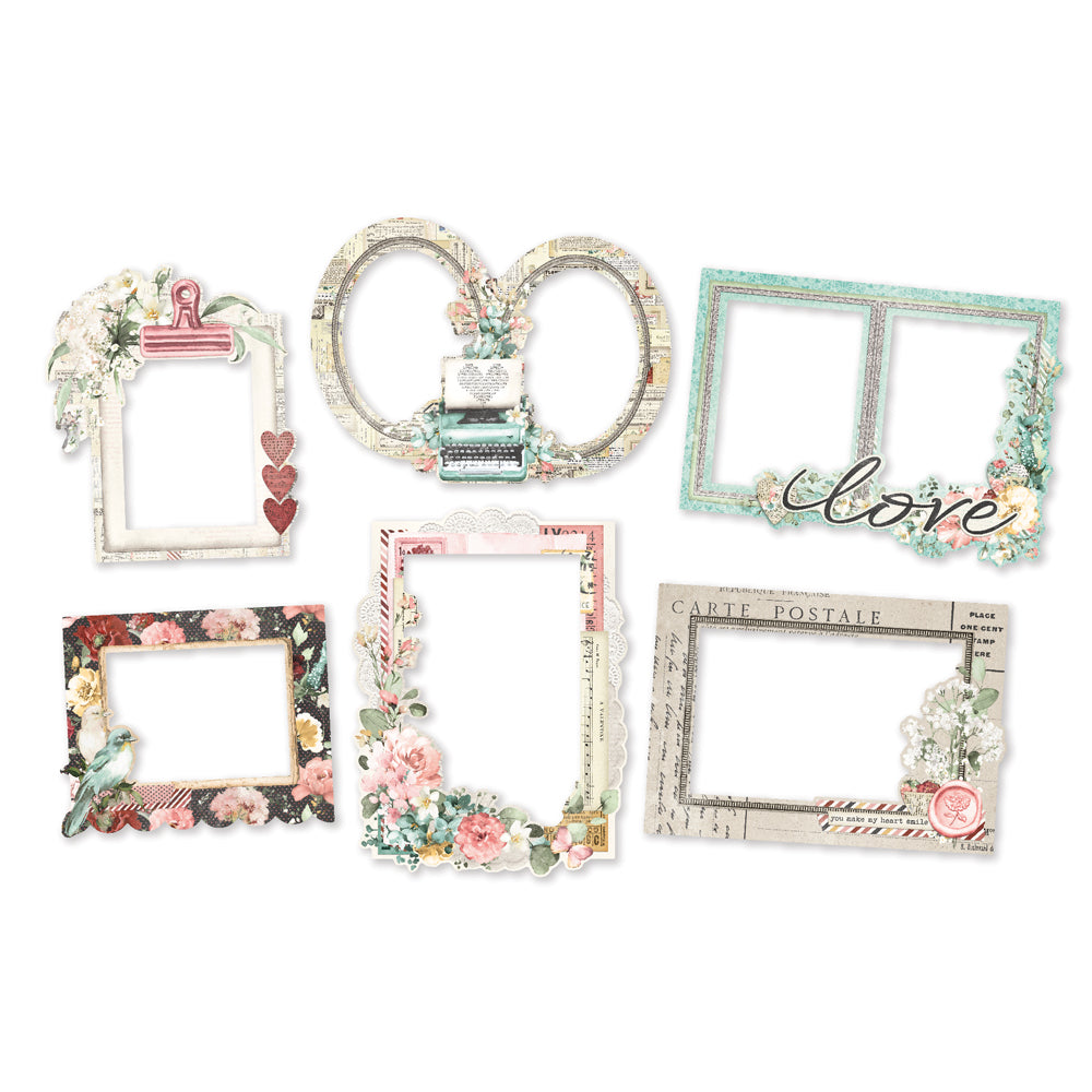 Simple Stories Simple Vintage Love Story Chipboard Frames