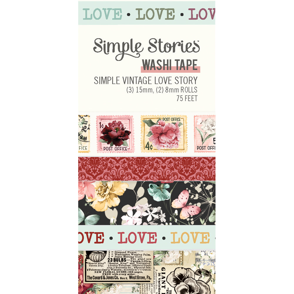 Simple Stories Simple Vintage Love Story Washi Tape