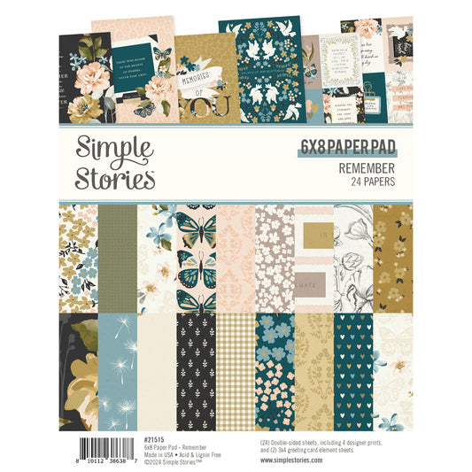 Simple Stories Remember Double-Sided Paper Pad 6X8