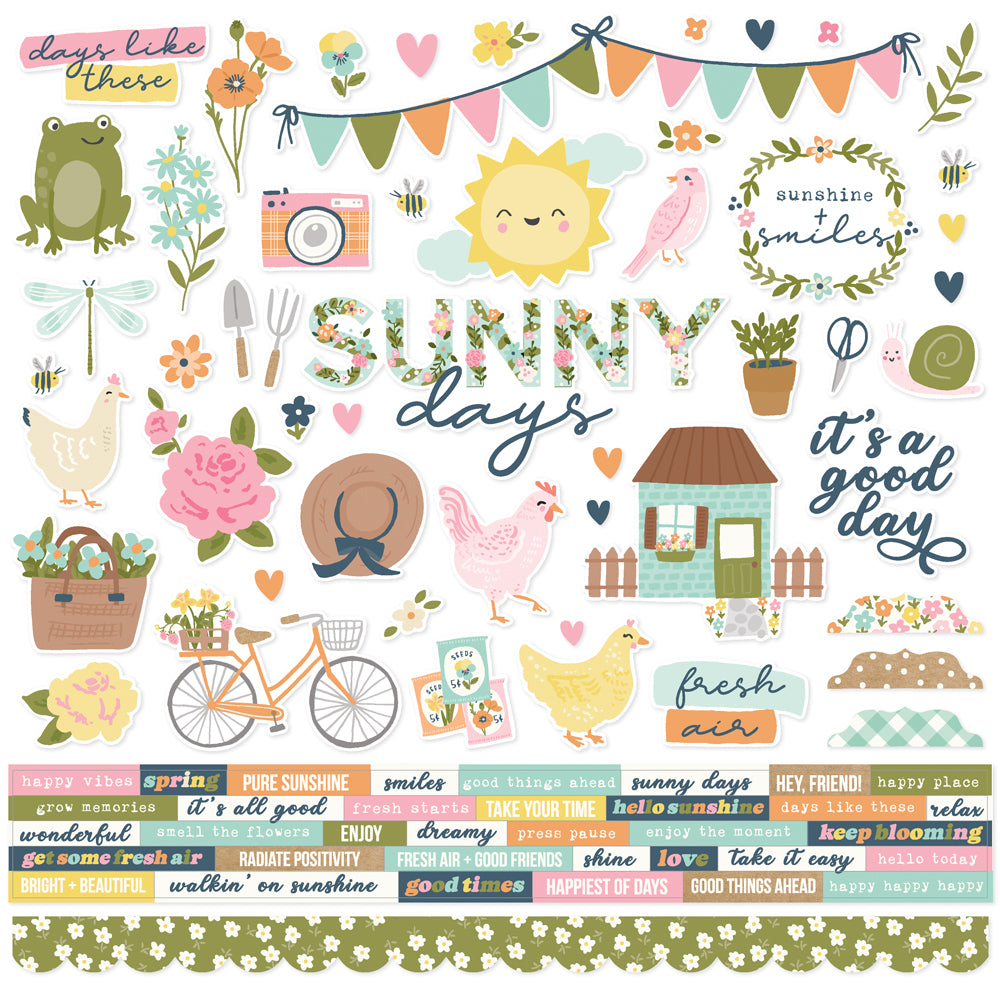 Simple Stories Fresh Air  Cardstock Stickers