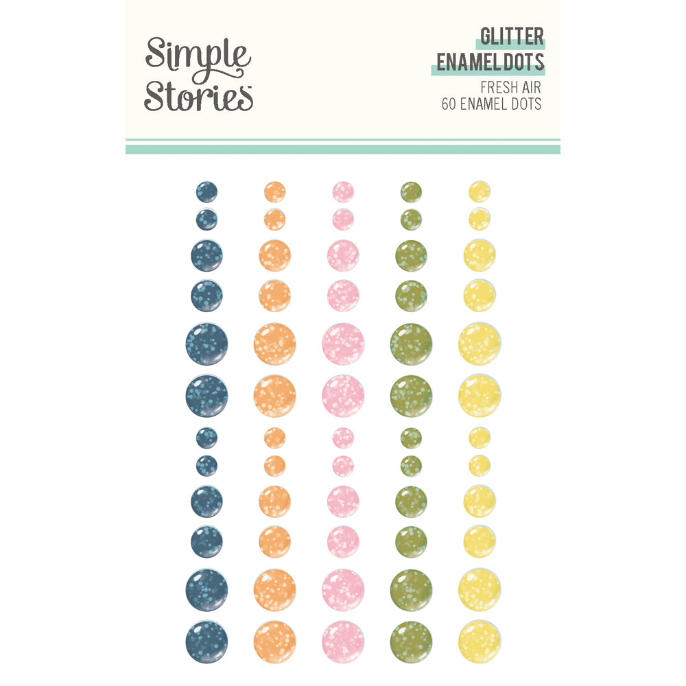 Simple Stories Fresh Air  Glitter Enamel Dots