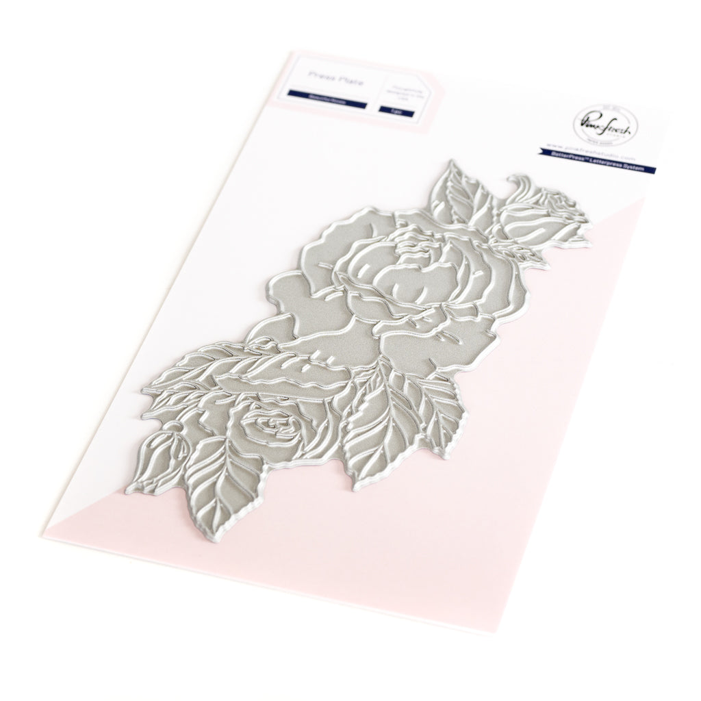Pinkfresh Studio Beautiful Roses press plate & die bundle