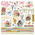 Simple Vintage Spring Garden Cardstock Stickers