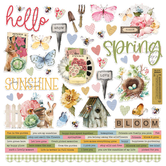 Simple Stories Simple Vintage Spring Garden Cardstock Stickers