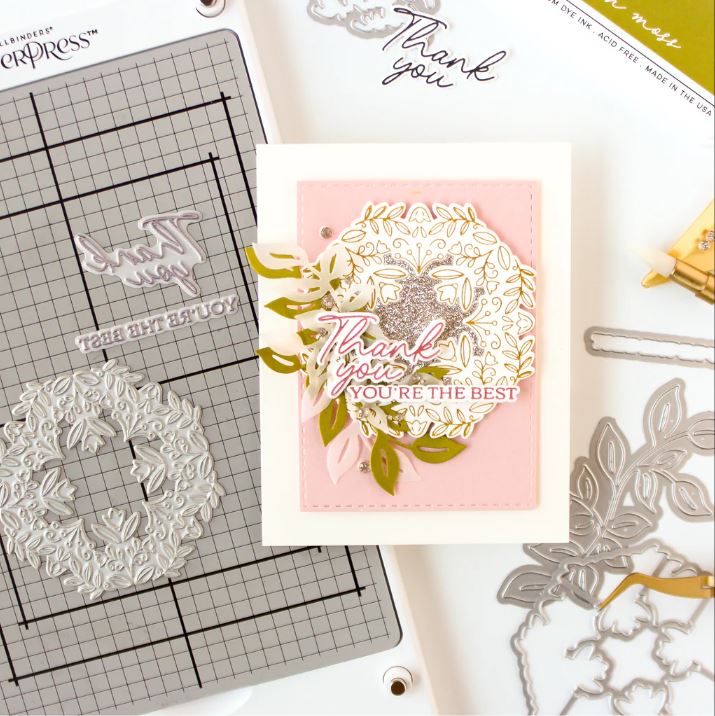 Pinkfresh Studio Floral Octagon Frame die