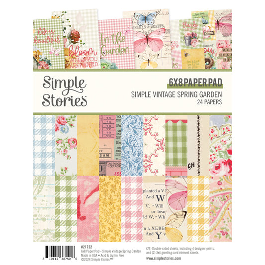 Simple Stories Simple Vintage Spring Garden Double-Sided Paper Pad 6X8