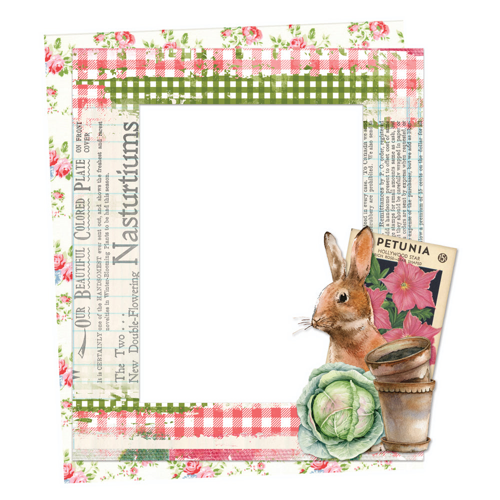 Simple Vintage Spring Garden Chipboard Frames