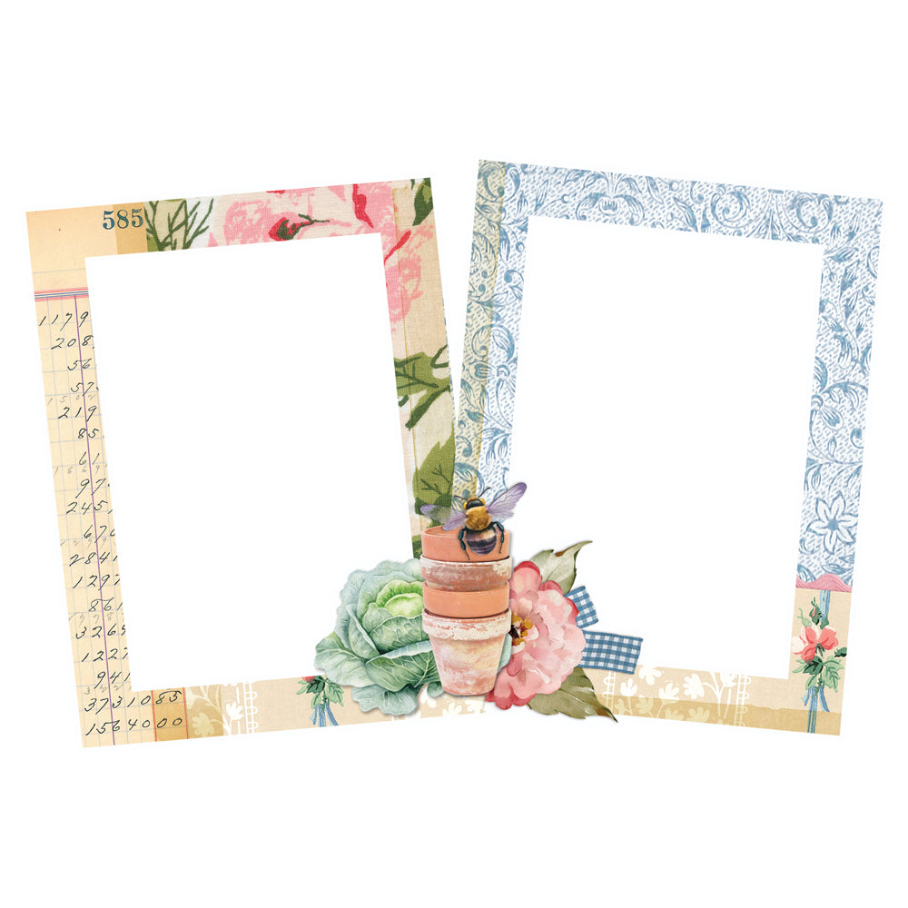 Simple Vintage Spring Garden Chipboard Frames