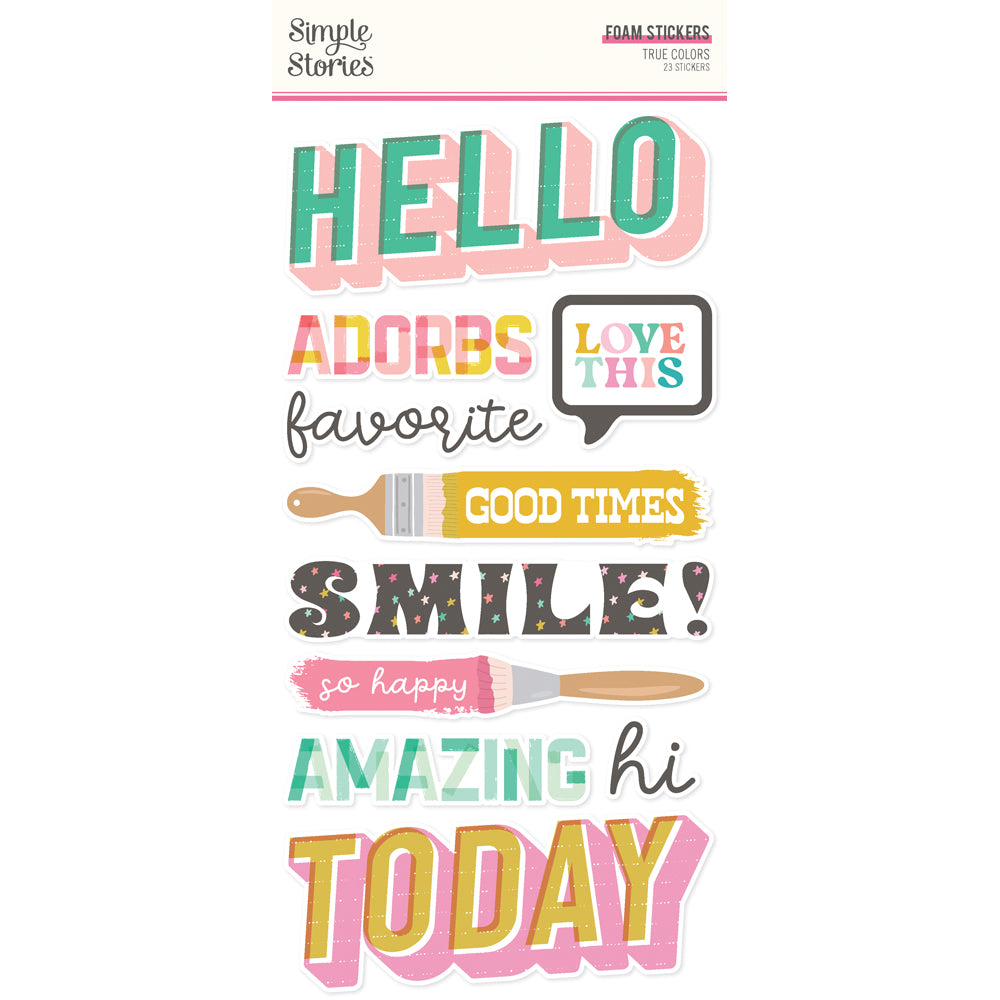 Simple Stories True Colors Foam Stickers
