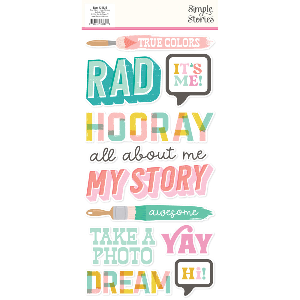Simple Stories True Colors Foam Stickers