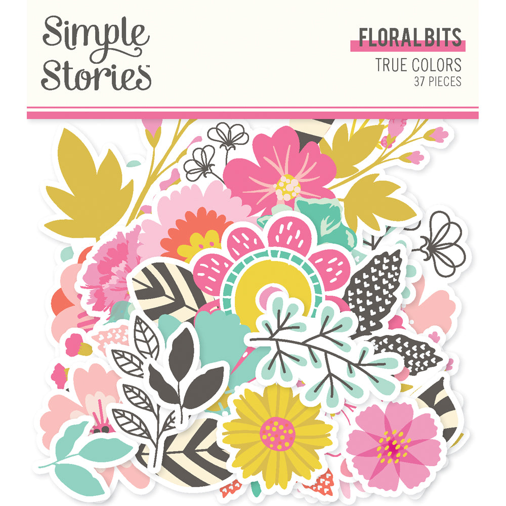Simple Stories True Colors Bits & Pieces -Floral