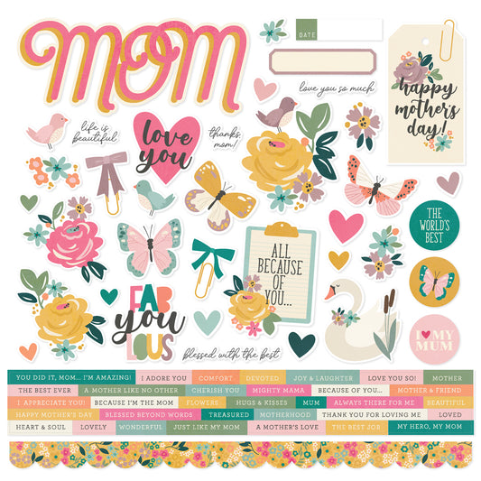 Simple Stories Mother's Day Cardstock Stickers