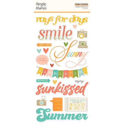 Simple Stories Summer Snapshots Foam Stickers